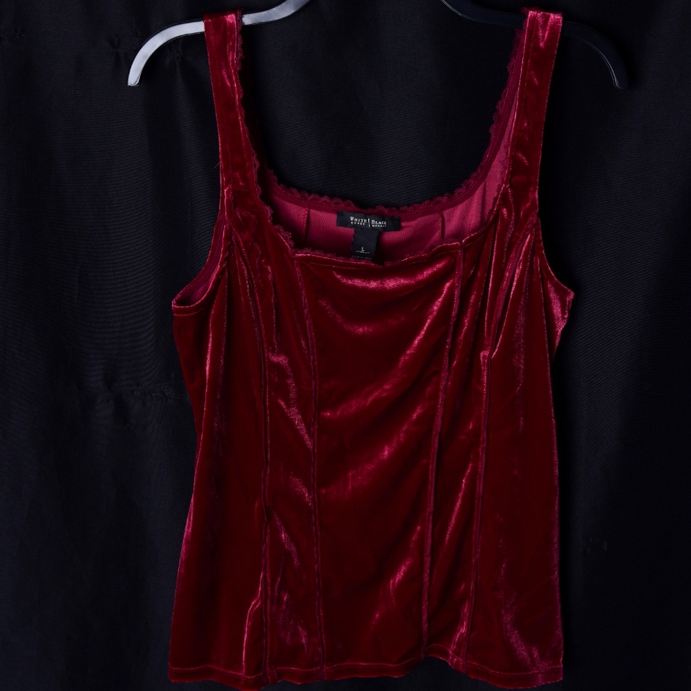 White House Black Market Wine Winter Velvet Cami